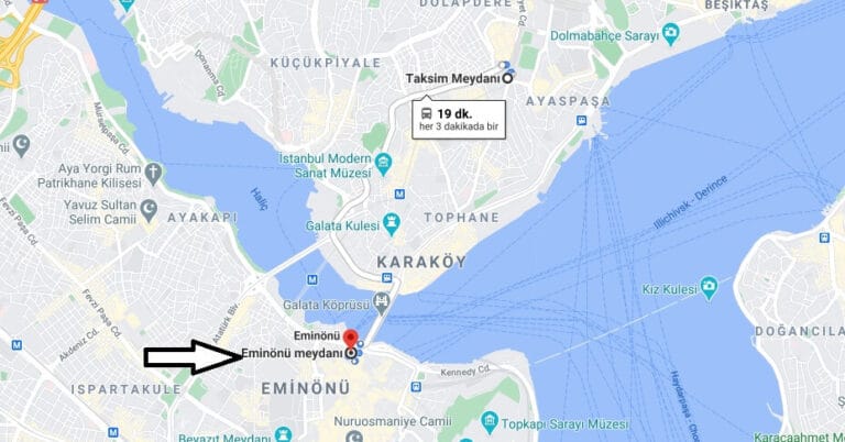 Taksim'den Eminönü'ne nasıl gidilir?