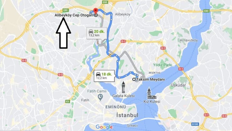 Taksimden Alibeyköy Otogara nasıl gidilir